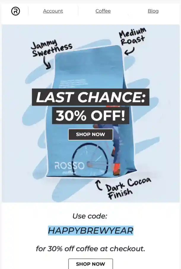 Rosso Email 30% Off